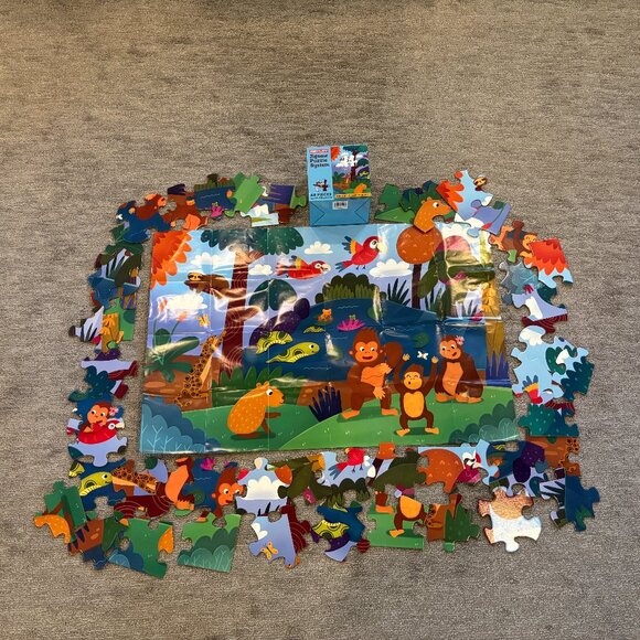 Toddler Puzzle - 48 Pieces - Animals - Rain Forest - Floor Puzzle - Picture 1 of 6